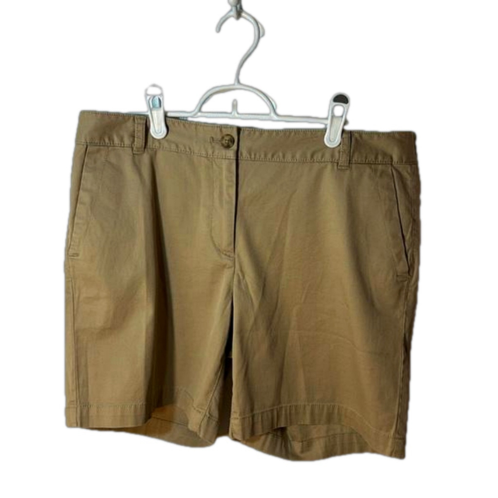 Talbots The Weekend Tan Chino Shorts Size 8 - Picture 2 of 6